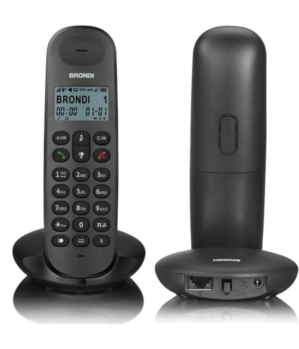 CORDLESS DIGITAL DECT GAP BRONDI LOTUS NERO