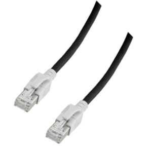 Cavo di Rete Patch in Rame SFTP Cat. 6A Nero con Led Tracciamento 3 metri