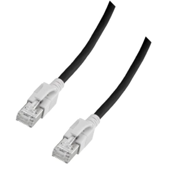 Cavo di Rete Patch in Rame SFTP Cat. 6A Nero con Led Tracciamento 3 metri