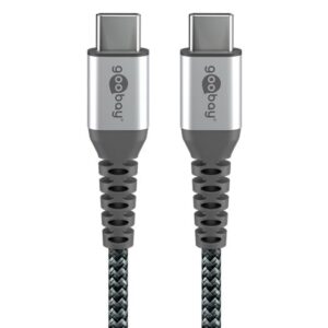 Cavo Tessile USB-C™ Maschio/USB-C™ Maschio 0,5 m Grigio