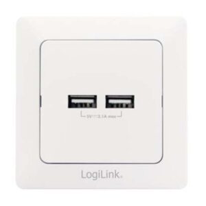 Presa a Muro 2 porte USB Bianco