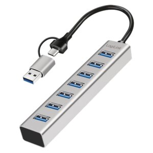Hub USB 3.2 7 porte USB-A Alluminio Silver