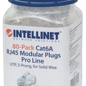 Confezione da 80 Plug Modulari Pro Line RJ45 Cat.6A UTP