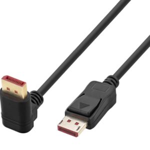 Cavo Audio/Video DisplayPort 1.4 8K M/M Angolato 90° 2m Nero