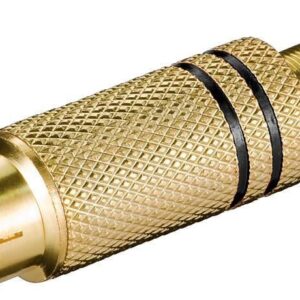 Connettore Audio RCA Maschio Dorato, Nero