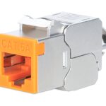 Frutto Keystone RJ45 Cat.6A 10G Slim STP Toolless Arancione