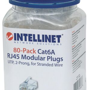 Confezione da 80 Plug Modulari Cat.6A RJ45 UTP