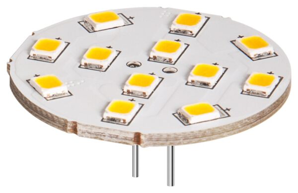 Faretto Led a Disco 12LED SMD G4 5050 2W 230lm Bianco Caldo, Classe E