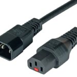 Cavo Prolunga C14 180° a C13 180° con Blocco IEC 3 metri