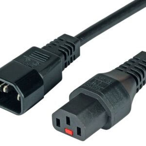 Cavo Prolunga C14 180° a C13 180° con Blocco IEC 3 metri