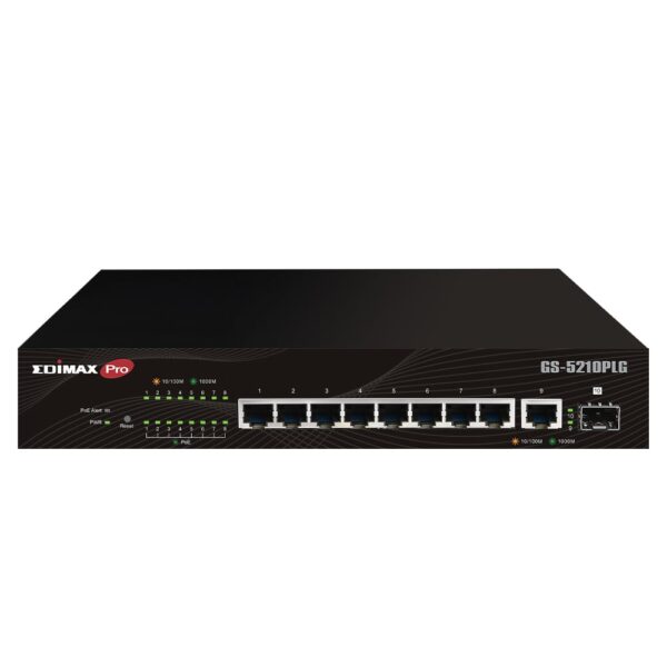 Smart Switch Web 10 porte Gigabit PoE+ 1 porta SFP, GS-5210PLG - immagine 2