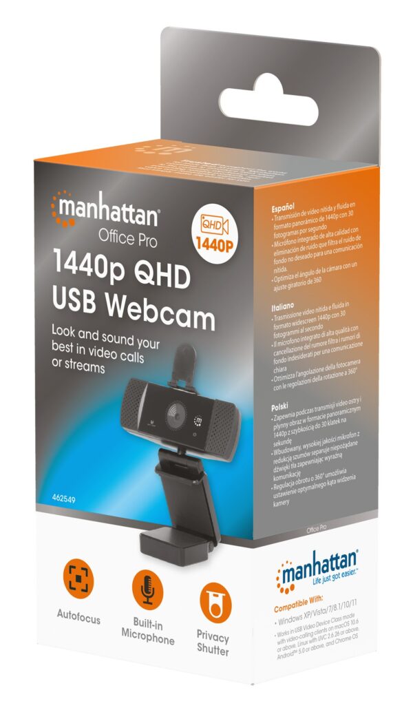 Webcam USB QHD 1440p con Cancellazione del Rumore - immagine 2