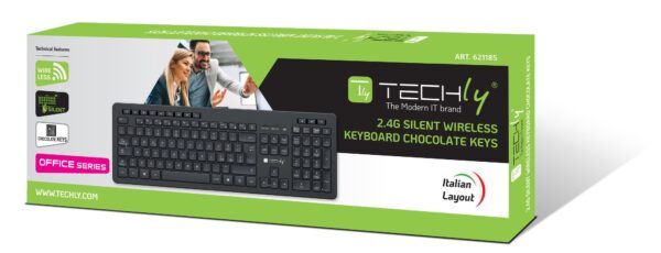 Tastiera Wireless 2,4GHz Silenziosa Layout Italiano - immagine 2