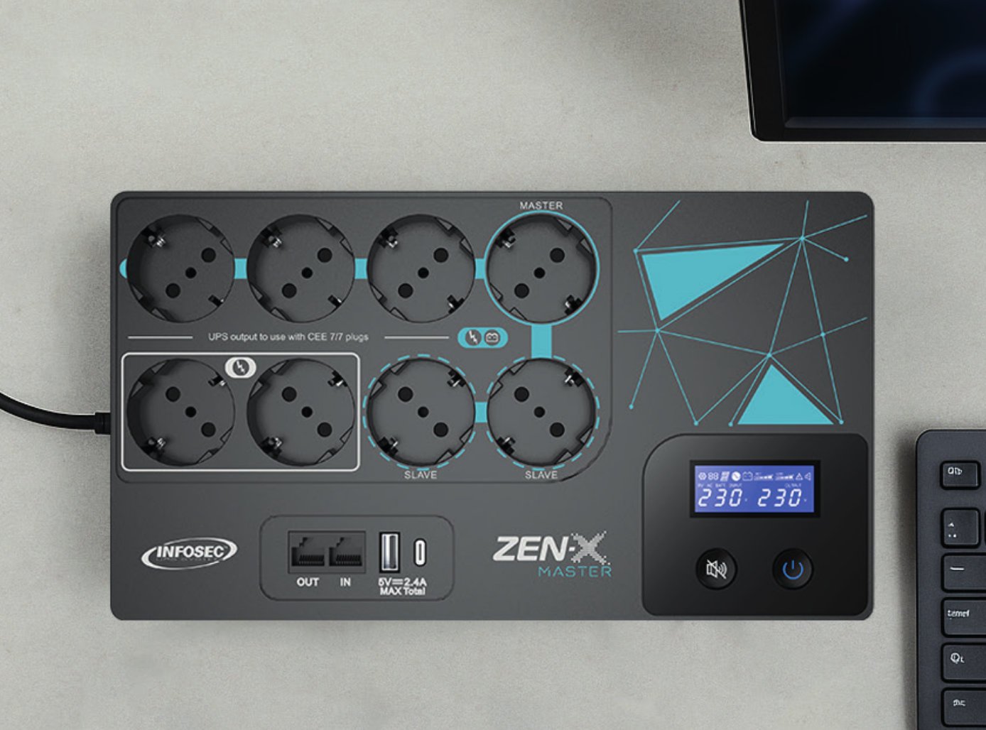 Gruppo di Continuità UPS 1000VA Line Interactive con AVR - immagine 2