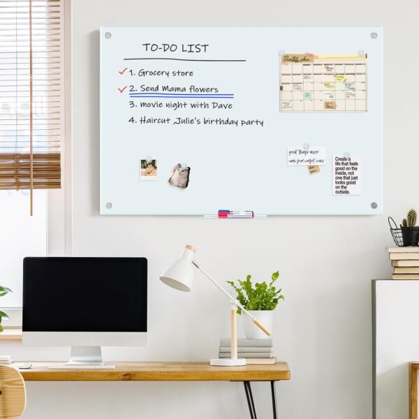 Lavagna Magnetica in Vetro Bianco 60x90 cm - immagine 10