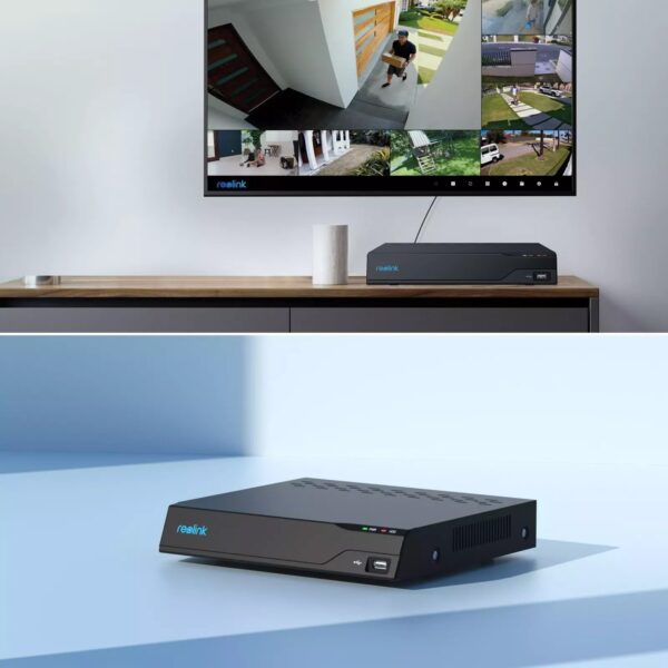 Videoregistratore NVR 4K PoE 8CH 2TB HDD con HDMI e VGA, PN-8 - immagine 10