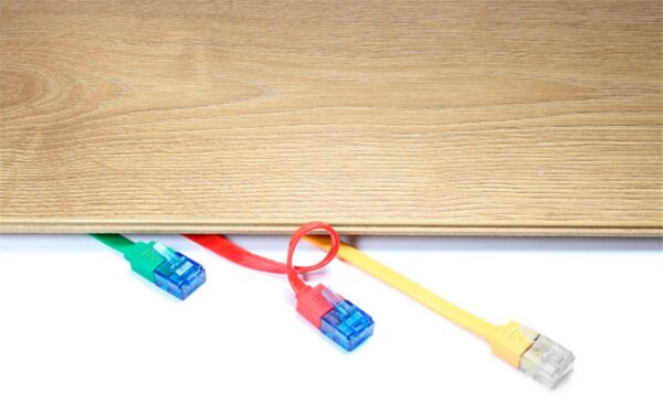 Cavo di Rete Patch Piatto in Rame Cat.6A UTP 1m Bianco - immagine 9