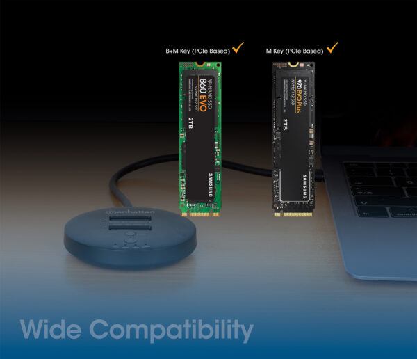 Docking Station Dual-Bay M.2 NVMe Clone SSD - immagine 9