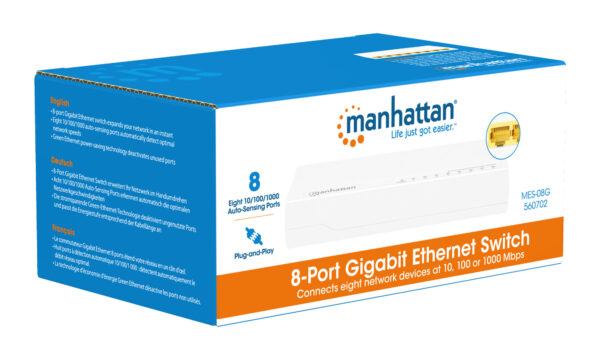 Ethernet Switch Gigabit 8 porte Desktop - immagine 10