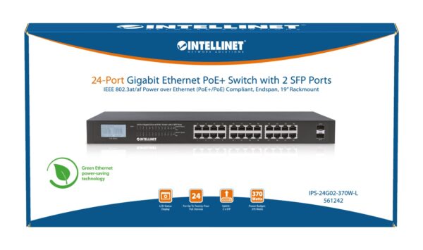 Gigabit Ethernet Switch 24 porte POE+ con 2 porte SFP - immagine 10