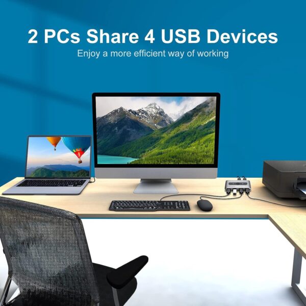 Switch USB 3.0 per 2 PC in 4 out - immagine 10