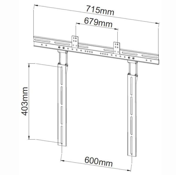 Supporto Soundbar da 10kg per TV o Staffa TV Nero - immagine 3