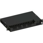 Cassetto ottico 19'' Pivot con Piastra Frontale per 12 LC Duplex/12 SC Simplex/12 E2000&reg; Simplex, Nero