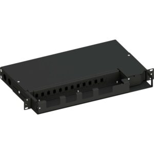 Cassetto ottico 19'' Pivot con Piastra Frontale per 12 LC Duplex/12 SC Simplex/12 E2000® Simplex, Nero