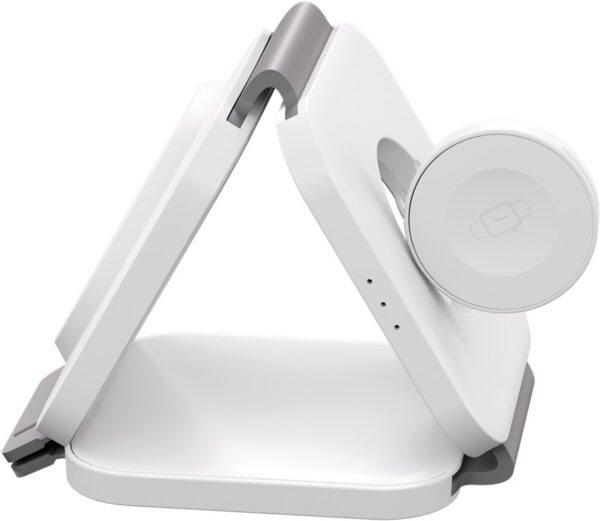 Caricatore Qi Wireless Caricabatterie 3in1 Stazione di Ricarica Pieghevole 15W - immagine 9