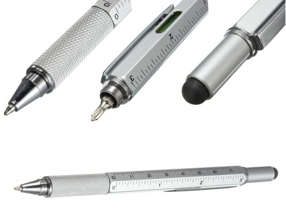 Penna a Sfera Multifunzione 5 in 1 con Cacciavite Bolla e Righello - immagine 8