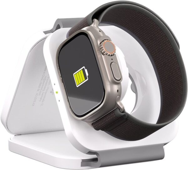 Caricatore Qi Wireless Caricabatterie 3in1 Stazione di Ricarica Pieghevole 15W - immagine 10