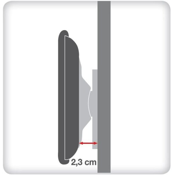 Staffa Muro Fissa Slim con Distanziali TV LED LCD 23-55'' Nero - immagine 5