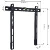 Supporto a Muro Fisso Ultra Slim per TV LED LCD 32-55'' Nero - immagine 4