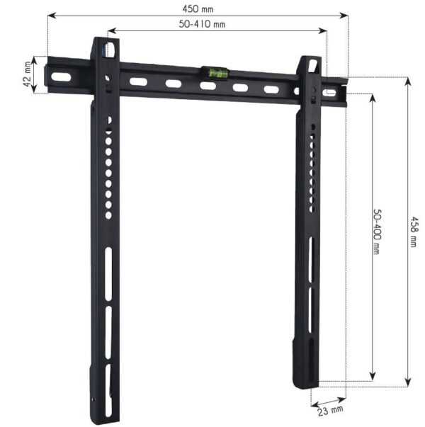 Supporto a Muro Fisso Ultra Slim per TV LED LCD 32-55'' Nero - immagine 4