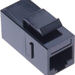 Accoppiatore RJ45 F/F UTP Cat5e Keystone Nero