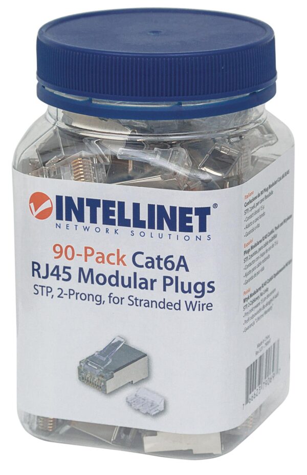 Confezione da 90 Plug Modulari Cat.6A RJ45 STP