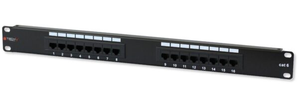 Pannello Patch UTP 16 Posti RJ45 Cat.6 Techly