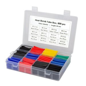 Set 800 Tubi Colorati Guaina Termorestringente per Isolamento Cavi