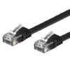 Cavo di Rete Patch Piatto in Rame Cat.6 Nero UTP 3 metri