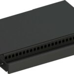 Cassetto Ottico 19'' Scorrevole Piastra Frontale per 24 SC Simplex/24 E2000/24 LC Duplex, Nero