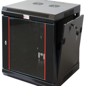 Armadio Rack 19'' a muro 15 unità sezione unica prof. 600mm Nero