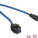 Modulo Keystone USB 3.0 A Maschio / Femmina 250° con Cavo