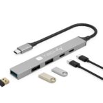 Hub USB 3.2 a 5 porte USB-A/USB-C&trade; Slim in Metallo