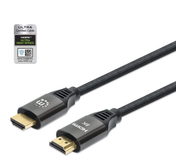 Cavo HDMI con Ethernet ad Altissima Velocità Certificato 8K@60Hz eARC 3 metri