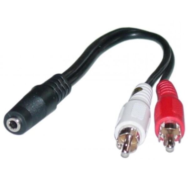 Cavo Stereo Jack 3.5 mm F a 2 x RCA M 0,20 mt - immagine 2
