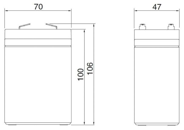 Batteria al Piombo 6V 4,5Ah (Faston 4,8mm) - immagine 2