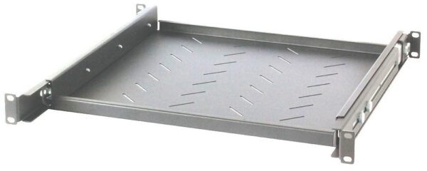 Mensola per Rack 19'' Estraibile da 1H 415mm Grigio - immagine 2