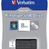 Memoria USB 2.0 PinStripe da 8Gb Colore Nero - immagine 2