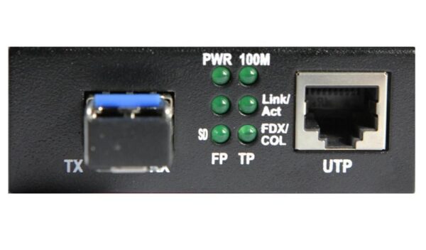 Convertitore RJ45 10/100 con modulo SFP Fast ethernet Monomodale - immagine 2