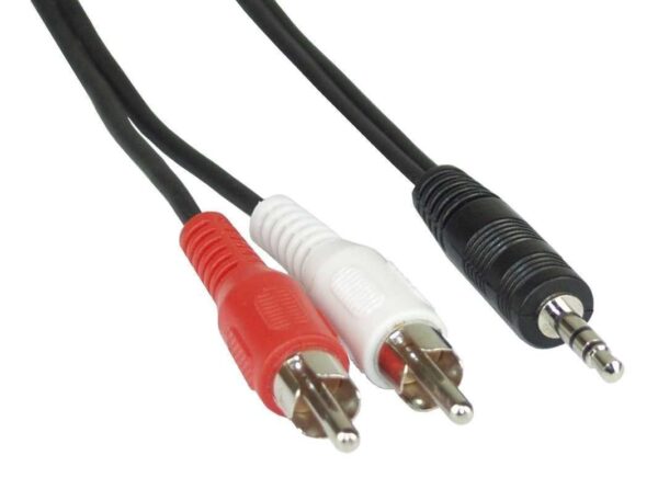 Cavo Stereo Jack 3, 5 mm a 2 x RCA maschio 0,5 mt - immagine 2